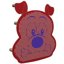 Panneau Acousti-kids Mural Modèle Chien Panneau Rouge Cerise