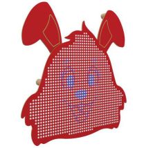 Bessiere - Claustra Acoustique Mural Lapin Rouge - 80x80cm - MDF - Réduit le bruit - Idéal Chambre Enfant