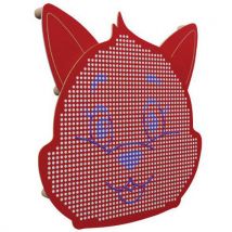 Pan. Acousti-kids Mural Modèle Renard Pan. Rouge Cerise