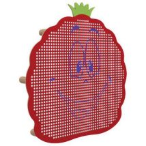 Bessiere - Claustra Acoustique Mural Ananas Rouge - 80x80cm - MDF - Réduit le Bruit