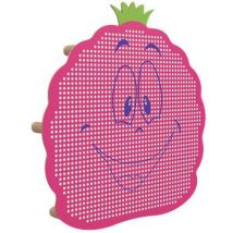 Bessiere - Panneau Acoustique Mural Ananas Rose 80x80cm - MDF - Réduit le Bruit