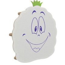 Bessiere - Claustra Acoustique Mural Ananas Blanc - 80x80 cm - MDF - Réduit le Bruit
