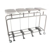 Chariot Porte-sacs Hygicar Iii 4 Sacs Avec Couvercles Et Pédales