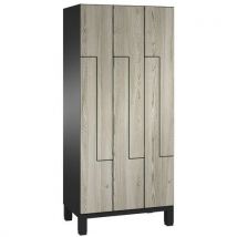 Vestiaire sur pied porte L bois
