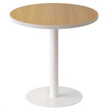 Guéridon Easy Office Bas Pied Métal Ø 60 Cm Plateau Hêtre
