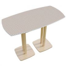Table Réunion Haute Woody 6 Personnes Décor Brun