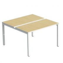Bureau Bench Easy Office 2 Places (2x80)x160 Cm Plateau Hêtre