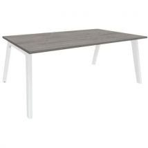Bureau Steel 180x100 Chêne Gris/blanc