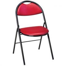Chaises Pliantes Clap Pieds Noir Pvc M2 Rouge