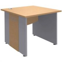 Bureau Droit Pieds Panneaux Quatuor 80 X 80 Cm Hêtre/aluminium