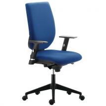 Fauteuil Tertio Ht Dossier Tissu Bleu Mécanisme Synchrone