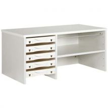 Module De Rangement Réhausse 80x38x41 Cm Blanc/blanc