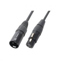 Cordon Xlr Mâle/femelle 20 M Noir - Diamètre 6 Mm