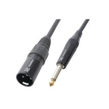 Power Dynamics - Câble XLR Mâle vers Jack 6,35 Mono 1,5m Noir - Audio Professionnel