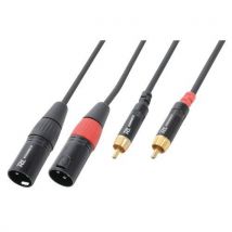 Cordon 2x Xlr Mâle - 2x Rca Mâle 15 M