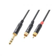 Cordon Jack 635 Mâle Stéréo / 2 X Rca Mâle 15 M