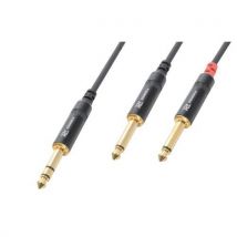 Cordon Jack 635 Mâle Stéréo / 2 X Jack 635 Mâle Mono 3 M