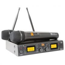 Système Sans Fil Uhf Avec Microphones 2x8 Canaux - Pd782