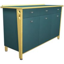 Buffet Iriss 3 portes 3 tiroirs Vert Niagara/Hêtre - 171x90x55cm - Éco-responsable - Mobilier de restauration