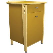 Buffet Iriss 1 Porte 1 Tiroir Jaune Curry/hêtre Verni Nat