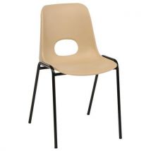 Chaises Floride M2 Pièt. Noir Coque 0839 Beige