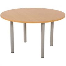 Table Azari 4 Pieds Ø 120 1316 Hêtre/aluminium