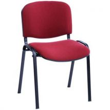 Chaises Réunion Cluny Pièt.noir Assise Tissu 9779 Rouge