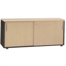 City Crédence+top Finition 2 Ptes Coulis. 160x75 Cm Chêne/carbone