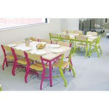 Table Fixe 4 Pieds Alizée 120x80 T6 Gris - Ral 9006