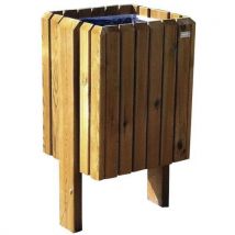 Poubelle D'extérieur Carrée Sans Couvercle 60 L