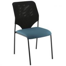 Chaise Visiteur Diaz Dos Résill. Pièt.noir Assise 0646 Vert
