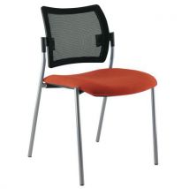 Chaise Visiteur Tendance Dos Résil P/alu Corail