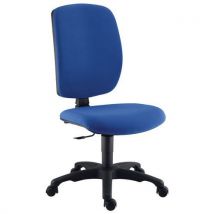 Sokoa - Chaise de bureau Kaola T.0419 - Assise tissu bleu - Roulettes - Contact permanent - 5 ans garantie