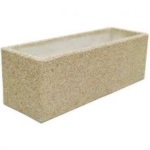 Jardinière Byblos 1000x350x300 Mm - Gravillons Lavés Beige