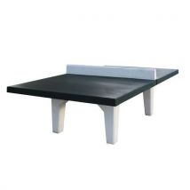 Table De Ping-pong Match Verte Pied Blanc - Filet Blanc