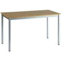 Table Universalis Rectangle 70x60 Plt Hêtre Pied 9006 Alu
