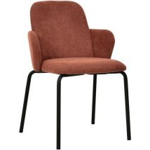 Chaise Empilable Paddy En Tissu- Marron-rouge
