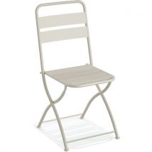 Chaise De Bistrot Pliable Breeze En Métal - Beige