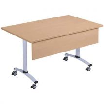 Table Pliante Axe Stratifiée+vdf 120x68 Cm Hêtre/alu