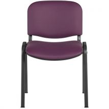 Chaises Cluny Accr. Soudée Pied Noir Pvc M1 Prune