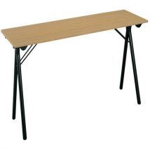 Table Pliante Stage 200 X 40 Cm Chêne Pied Noir