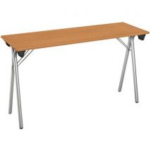 Table Pliante Stage 200 X 40 Cm Merisier Pied Alu
