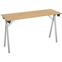 Table Pliante Stage 160 X 40 Cm Chêne Pied Alu