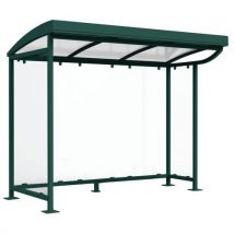 Abri Plus - Abri bus New Grand Lieu 3 x 1,60 m - Vert - Métal - Polycarbonate - 10 ans garantie