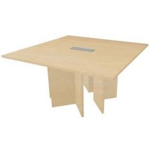 Table Carrée 140x140cm+1 Trappe Chêne Clair