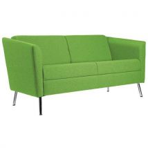 GGI - Canapé Wind 2 places Vert - Dos bas, pieds métal - Mousse enduit PVC M2 - 140cm largeur - Livré monté