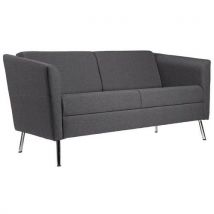 Canapé Wind 2 Places Pieds Métal Dos. Bas Enduit Pvc M2 Brun