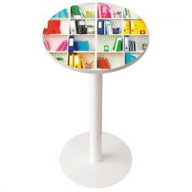 Guéridon Easy Office Haut Pied Métal Plateau Décor Bureau