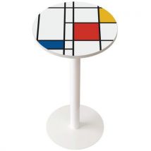 Guéridon Easy Office Haut Pied Métal Plateau Décor Design