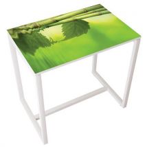 Table Réunion Haute Easy Office 4 Pers. Plateau Décor Zen